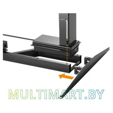 Стол для работы стоя ErgoSmart Ergo Desk Pro 1360x800x36 мм (альпийский белый/черный) картинка 3